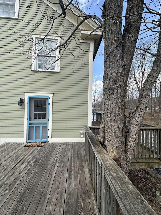 view of wooden deck