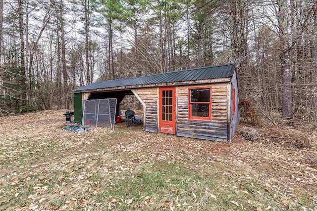 view of outbuilding with an outdoor structure