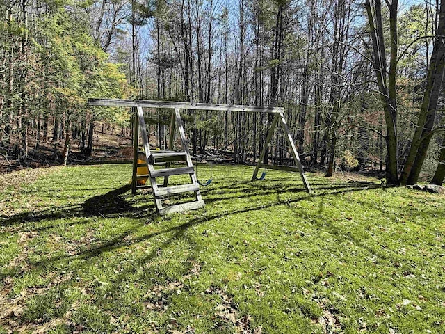 view of yard featuring a playground