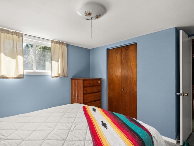 bedroom with a closet