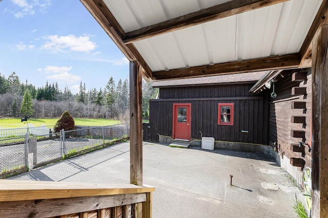 view of patio / terrace with fence