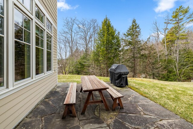 view of patio / terrace with outdoor dining space and area for grilling