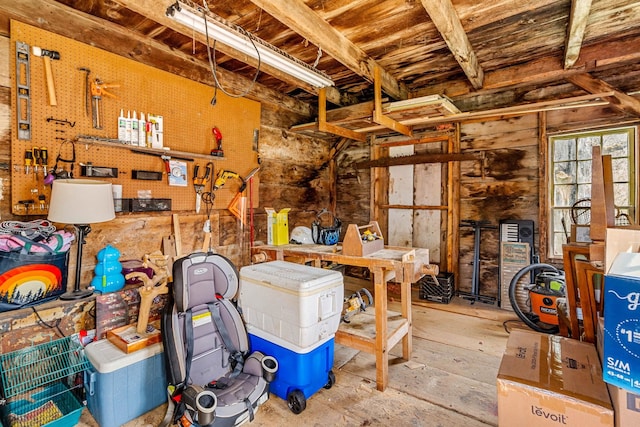 view of storage area