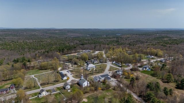 aerial view with a forest view