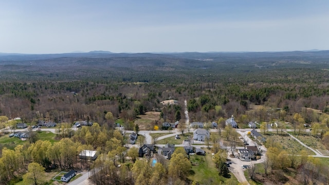 aerial view with a forest view