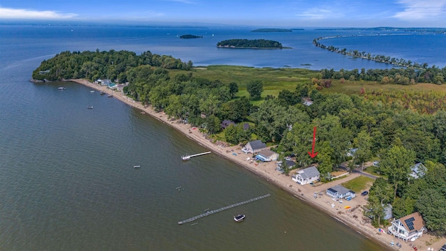 1873 Colchester Point Rd, Colchester, VT 05446 - aerial view with a water view