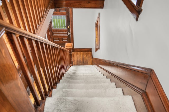 19 Orchard St, Newport City, VT 05855 - stairs with wainscoting