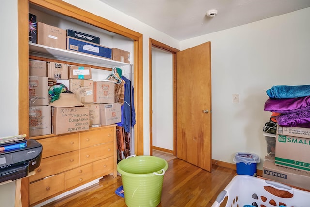 view of storage area