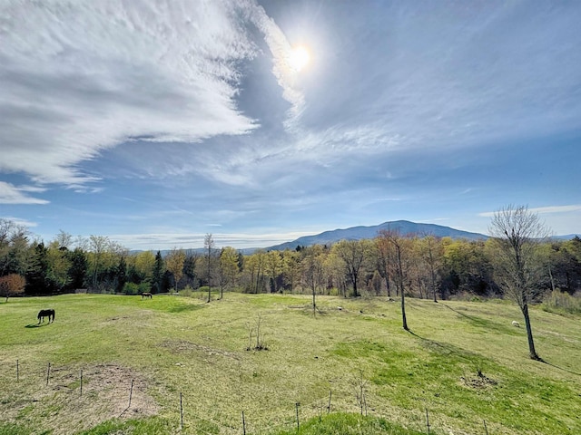 mountain view with a rural view