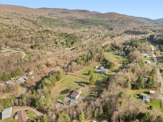 aerial view featuring a mountain view