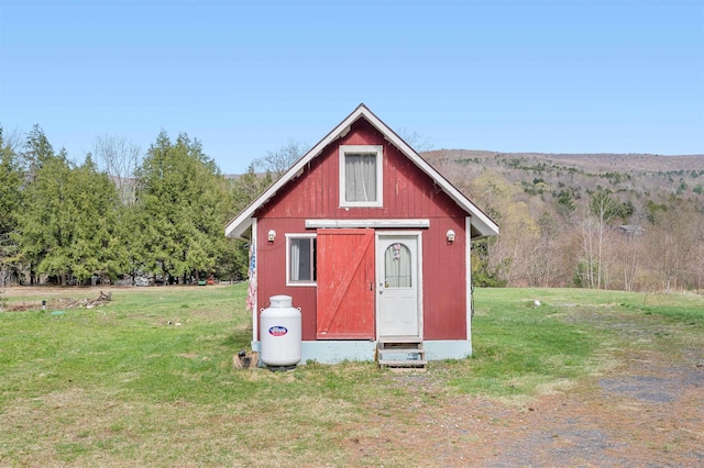 view of shed