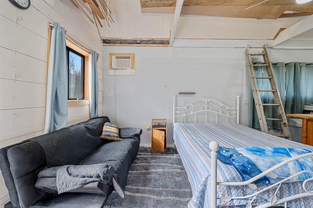 interior space featuring a wall mounted air conditioner