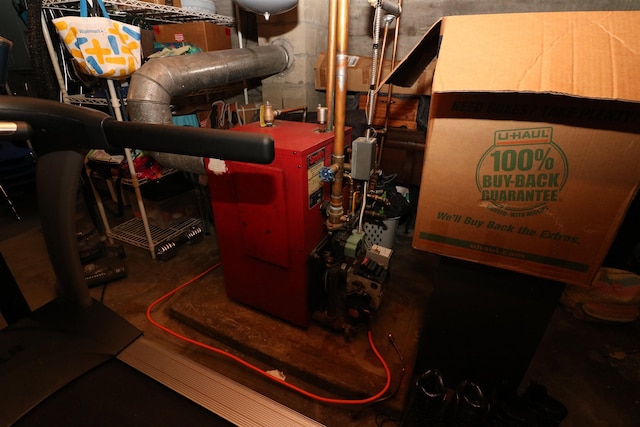 utility room with a heating unit