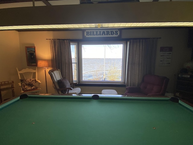 game room featuring billiards
