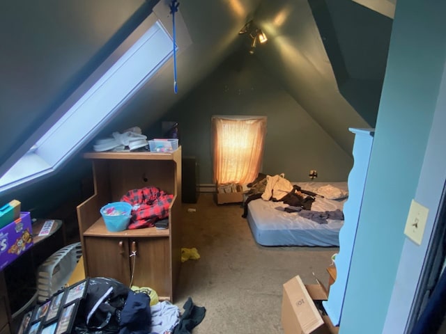 32 Myrtle St, Springfield, VT 05156 - carpeted bedroom with lofted ceiling