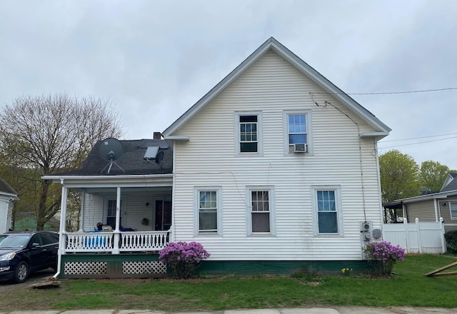 32 Myrtle St, Springfield, VT 05156 - rear view of property with a porch and cooling unit