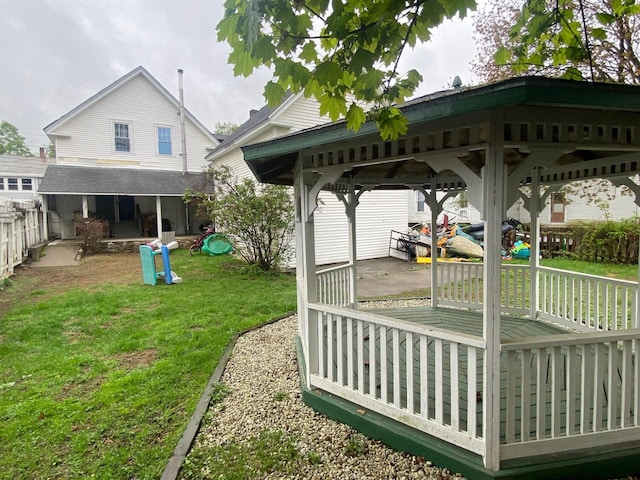 32 Myrtle St, Springfield, VT 05156 - view of green lawn with a gazebo and a carport