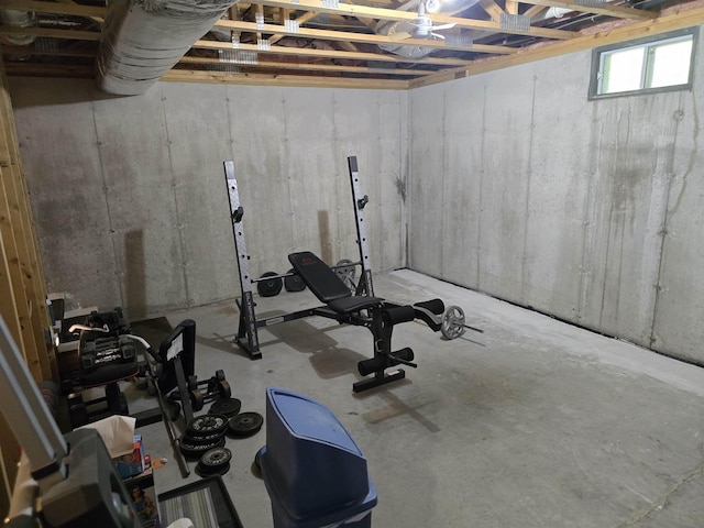 view of workout area