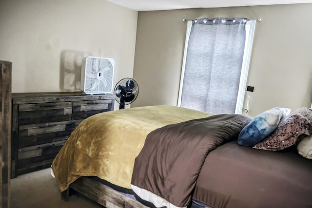 bedroom featuring carpet