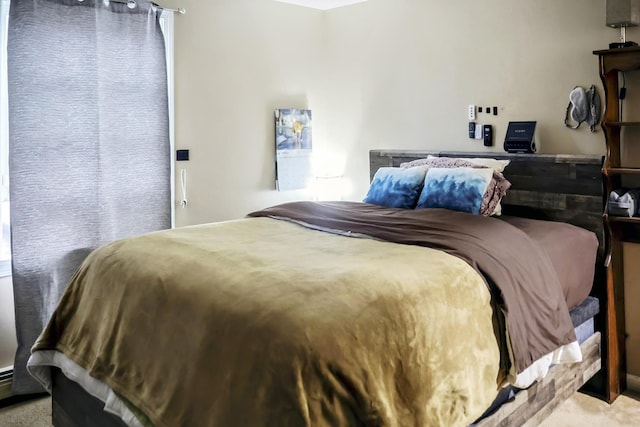 bedroom with carpet
