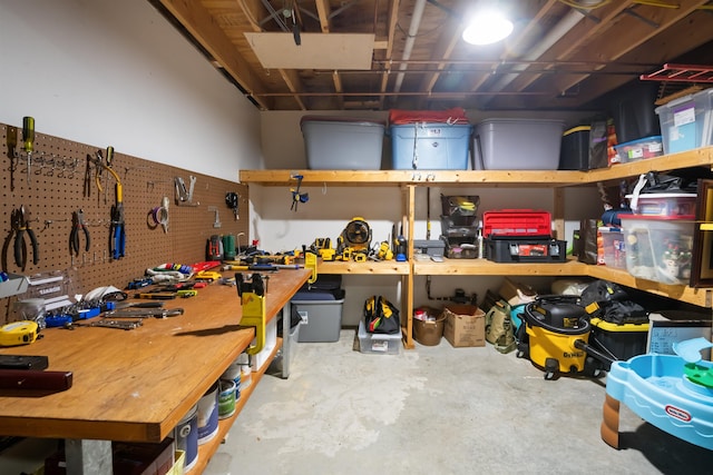 view of storage area