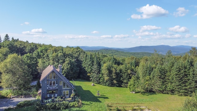 property view of mountains with a view of trees