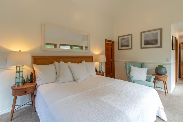 bedroom with carpet