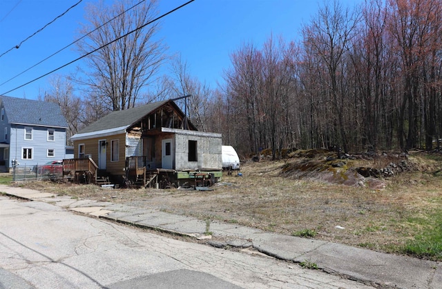 view of front of house with a deck