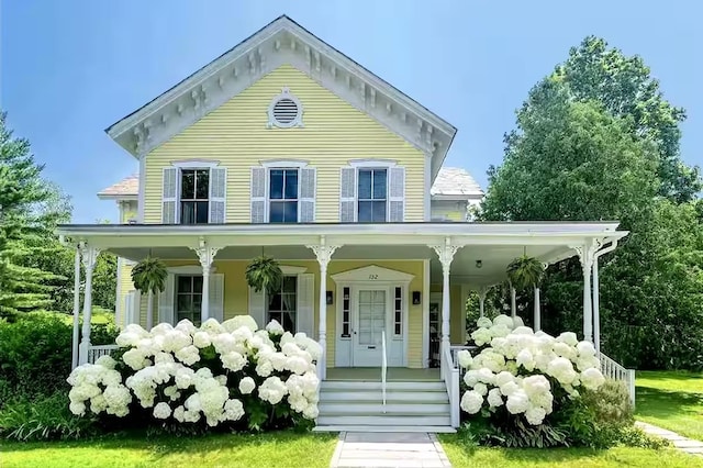 view of front of home with a porch