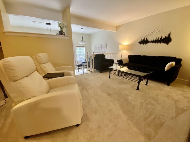 view of carpeted living room