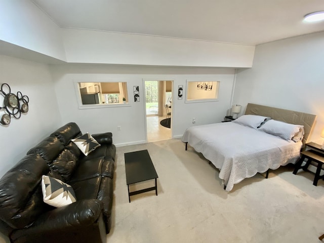 view of carpeted bedroom