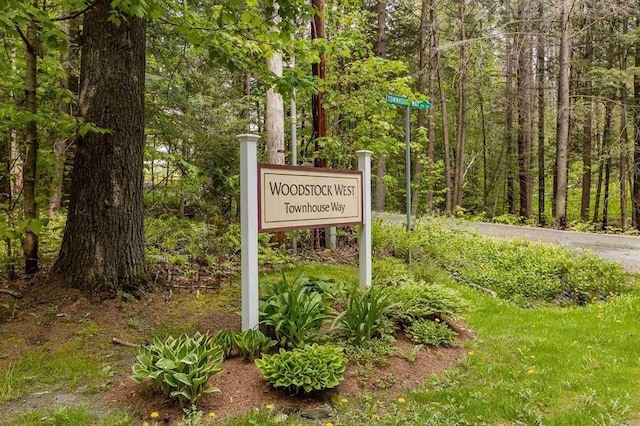 view of community sign