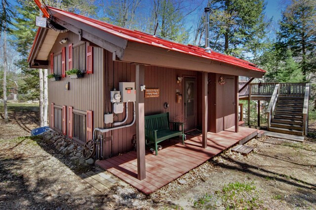 146 Dundee Rd, Bartlett, NH 03845 - view of outbuilding with stairs
