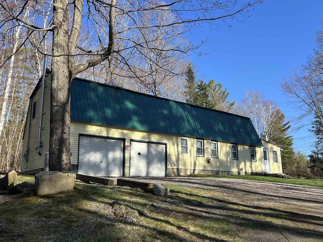 exterior space featuring metal roof