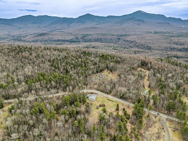 aerial view featuring a mountain view