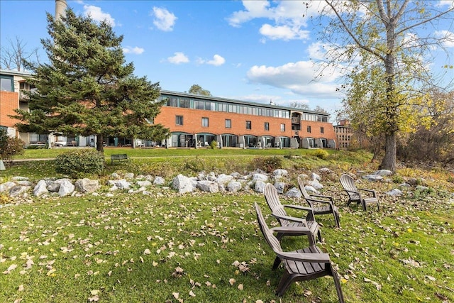 view of community with a lawn