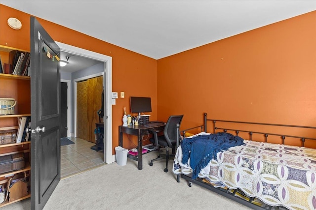bedroom featuring carpet