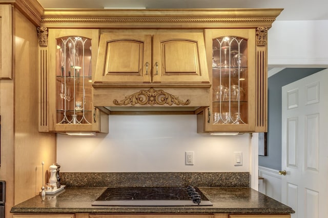 kitchen featuring black electric cooktop