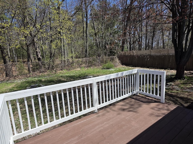 39 Gail St, Winooski, VT 05404 - wooden deck featuring a fenced backyard