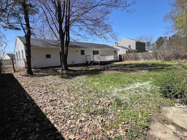 39 Gail St, Winooski, VT 05404 - view of yard with a deck and fence