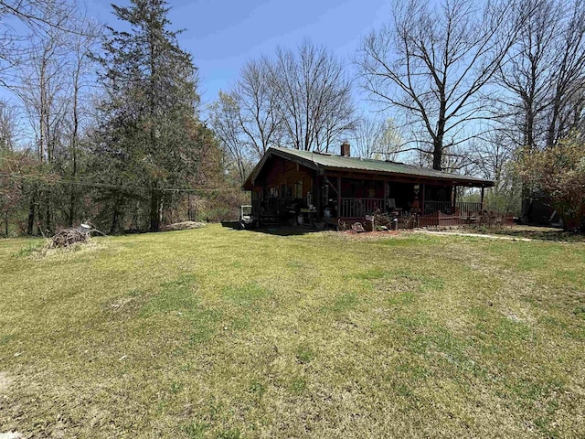 1781 Jersey St S, Addison, VT 05491 - view of grassy yard with a porch