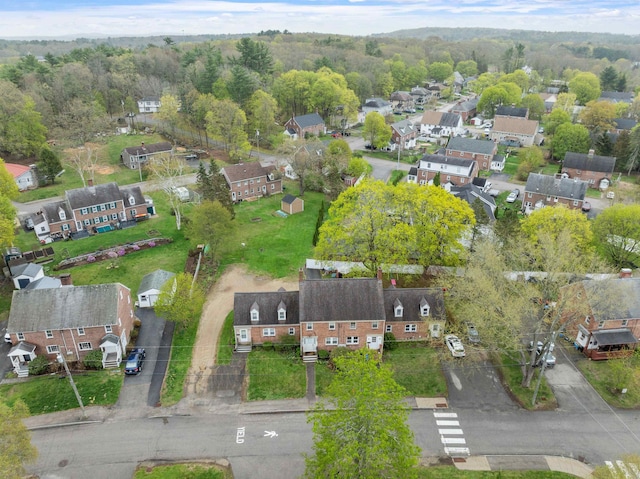 drone / aerial view with a residential view
