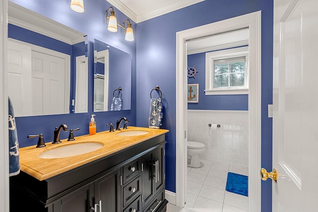 8 Palis Dr, Salisbury, MA 01952 - bathroom with toilet, tile patterned floors, double vanity, and a sink