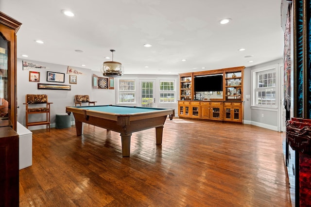 8 Palis Dr, Salisbury, MA 01952 - playroom featuring pool table, recessed lighting, and wood finished floors