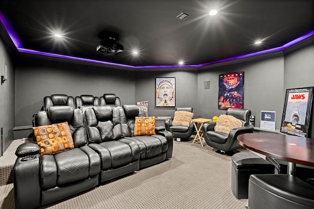 8 Palis Dr, Salisbury, MA 01952 - home theater featuring carpet flooring and recessed lighting