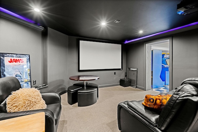 8 Palis Dr, Salisbury, MA 01952 - carpeted cinema featuring baseboards and recessed lighting