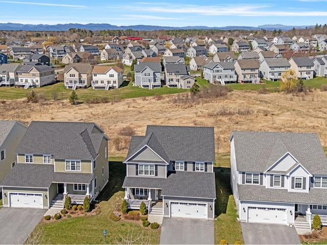 aerial view featuring a residential view