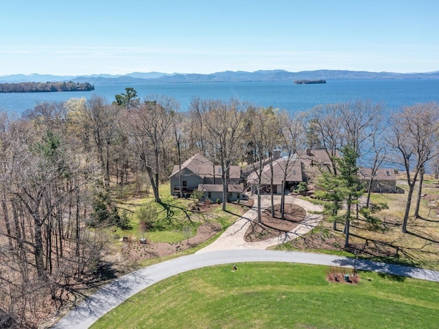 25 Oakledge Dr, Burlington, VT 05401 - aerial view with a water and mountain view