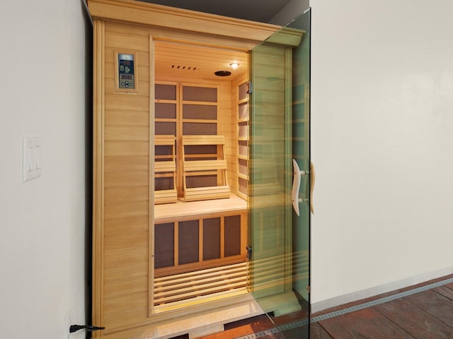 25 Oakledge Dr, Burlington, VT 05401 - view of sauna / steam room featuring baseboards and wood finished floors