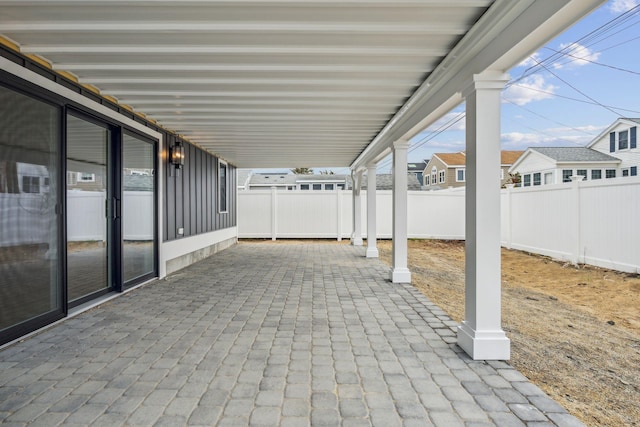 view of patio with a fenced backyard